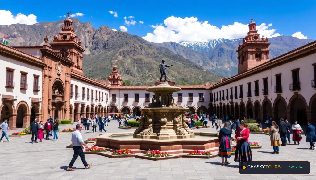 Plaza Mayor y Templo Matriz de Checca