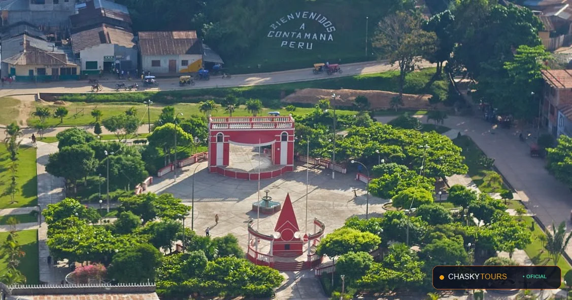 Plaza Mayor y Templo Matriz de Contamana