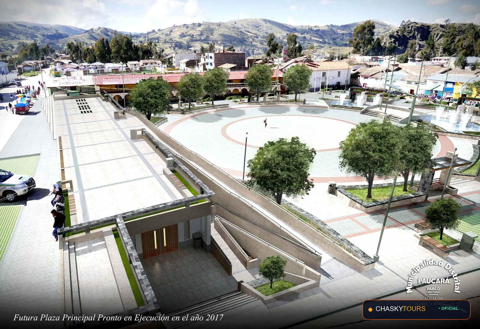 Plaza Mayor y Templo Matriz de Marcabamba