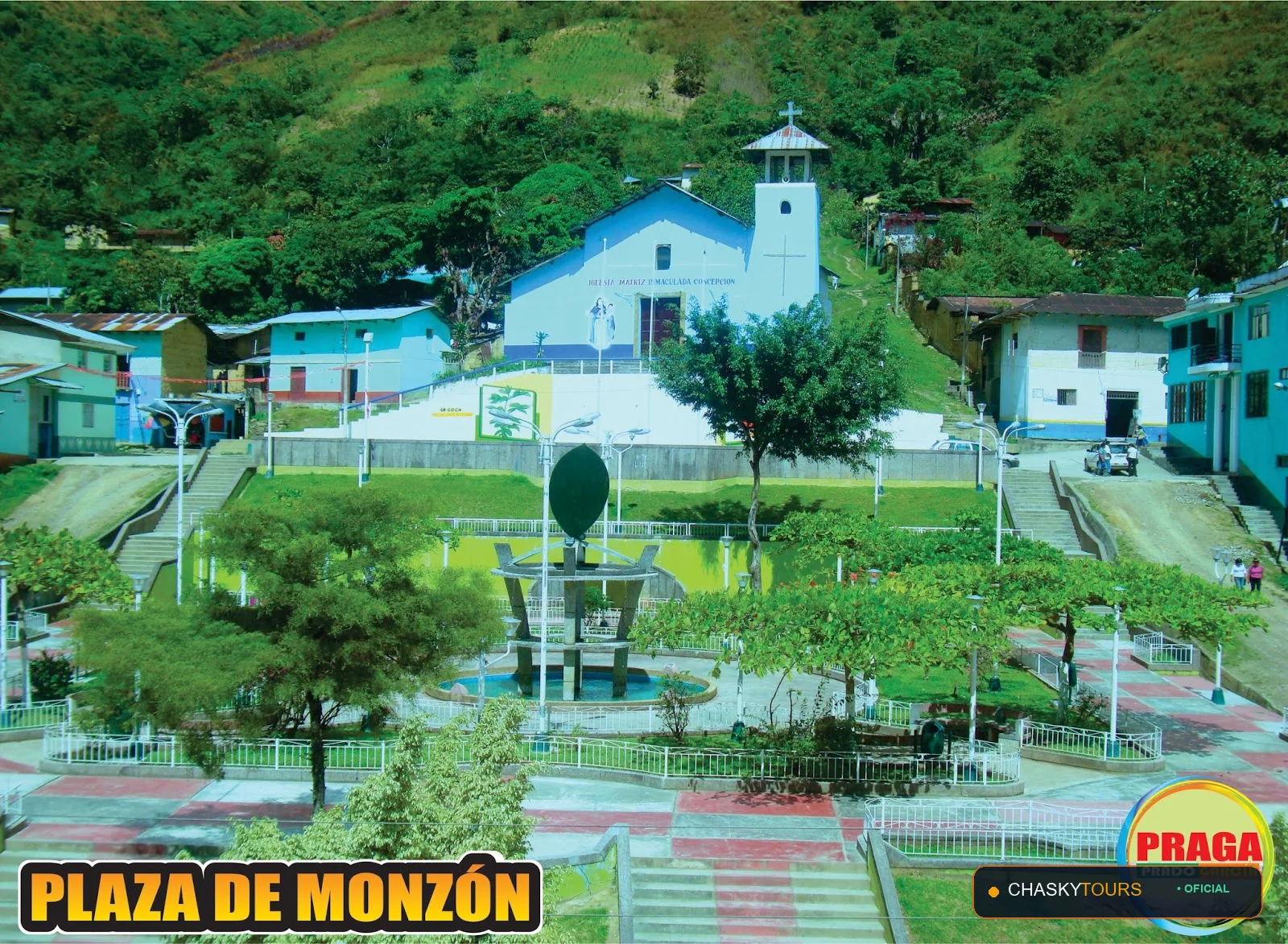 Plaza Mayor y Templo Matriz de Monzon